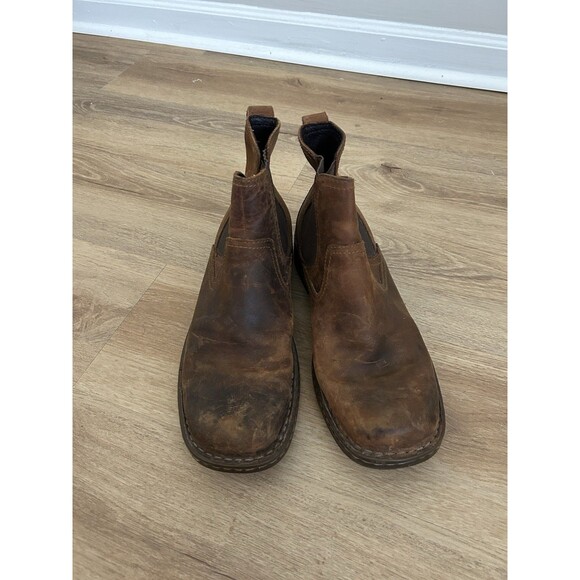Born Hemlock Mens Sz 11 Brown Leather Chelsea Boots Pull On Distressed Comfort main image 4